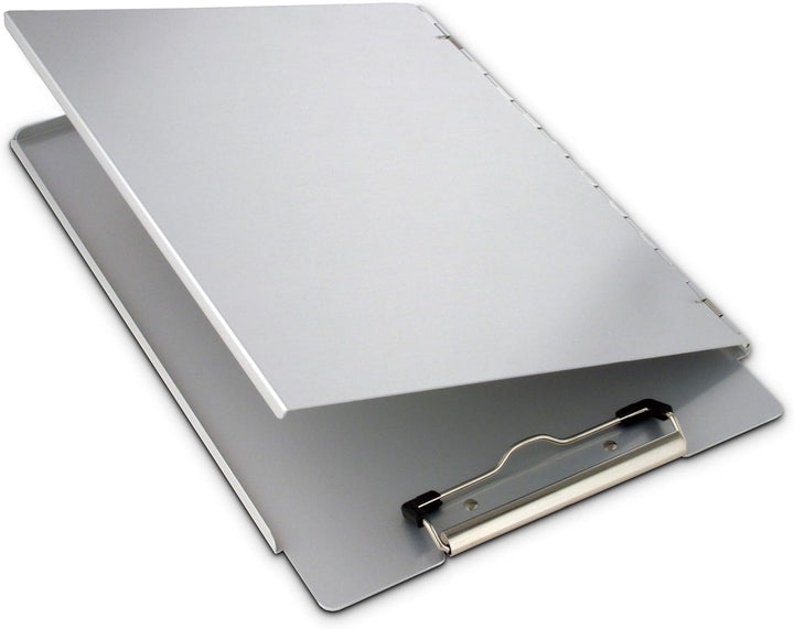 Saunders Klemmbrett aus recyceltem Aluminium, mit Sichtschutzabdeckung, für Briefe Side Hinge, Side