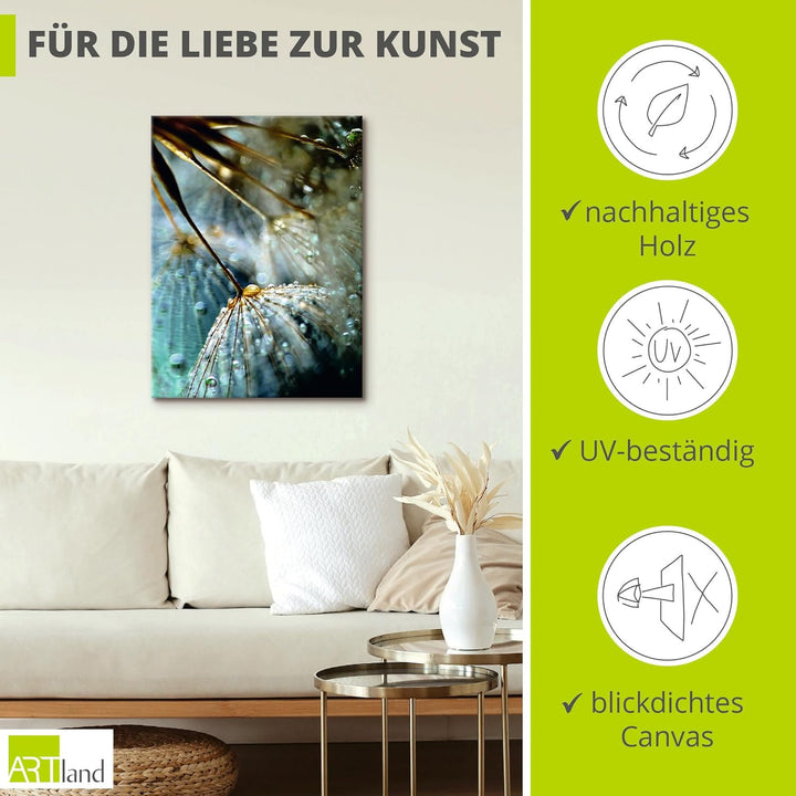 ARTland Leinwandbilder Wandbild Bild auf Leinwand 45 x 60 cm Wanddeko Innere Ruhe Wellness Mystic Pf