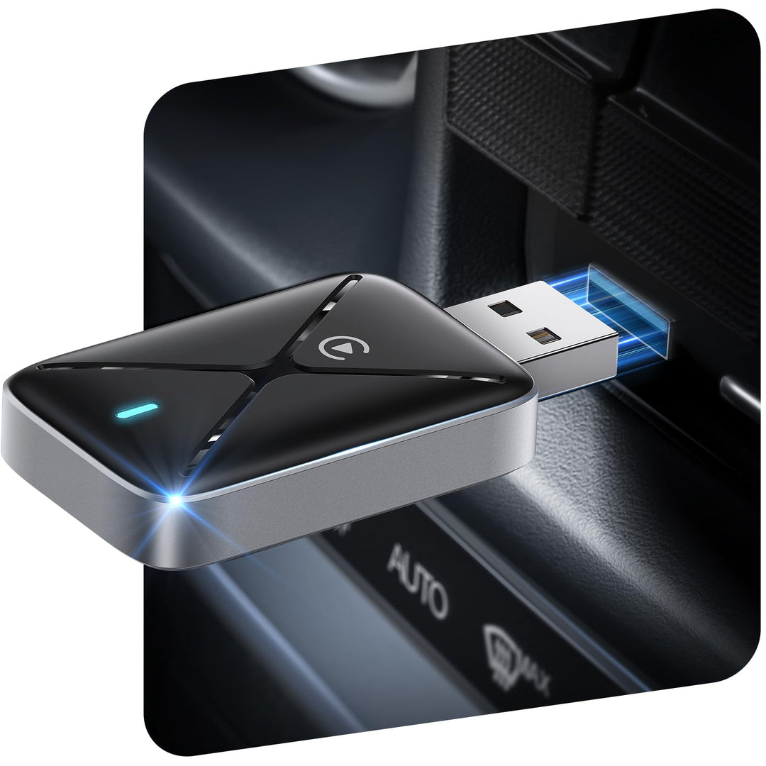 CarPlay Wireless Adapter, Mini Wireless CarPlay Adapter Konvertieren Sie Wired Carplay in Wireless,