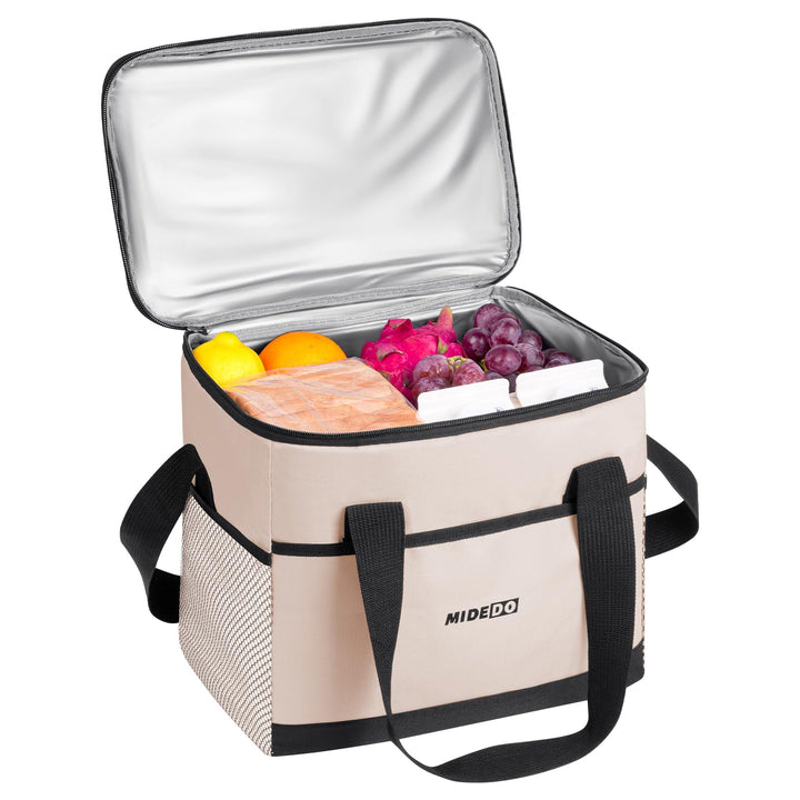 HOTUT Isolierte Kühltasche, 17,5L - Faltbar, Wiederverwendbar für Picknick, Camping & Arbeit