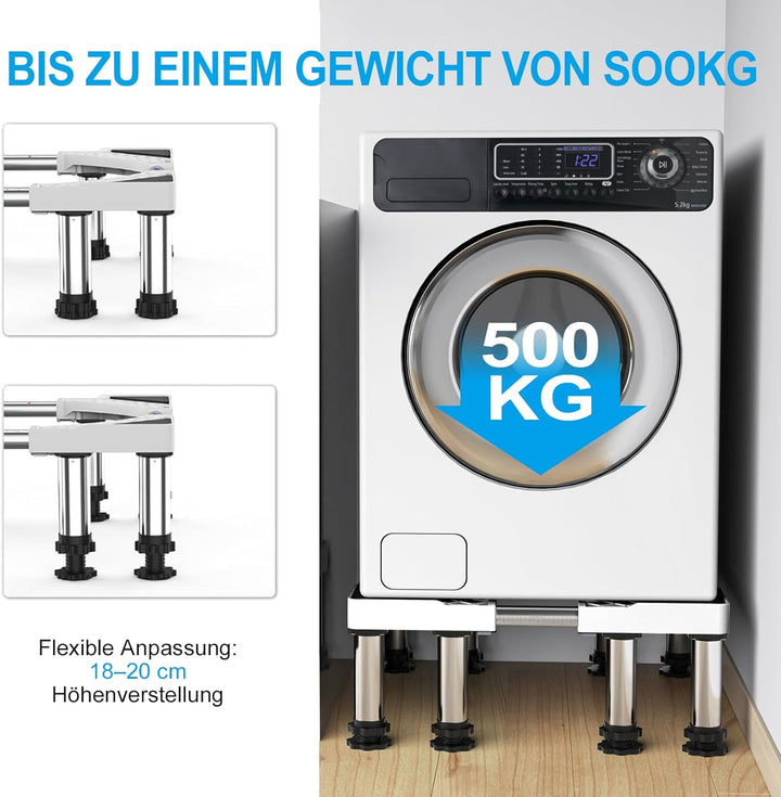 DEWEL 8 Untergestell für Kühlschrank Sockel,Höhe 18-20cm,Verstellbare Sockel,Zur Verwendung in Gesch