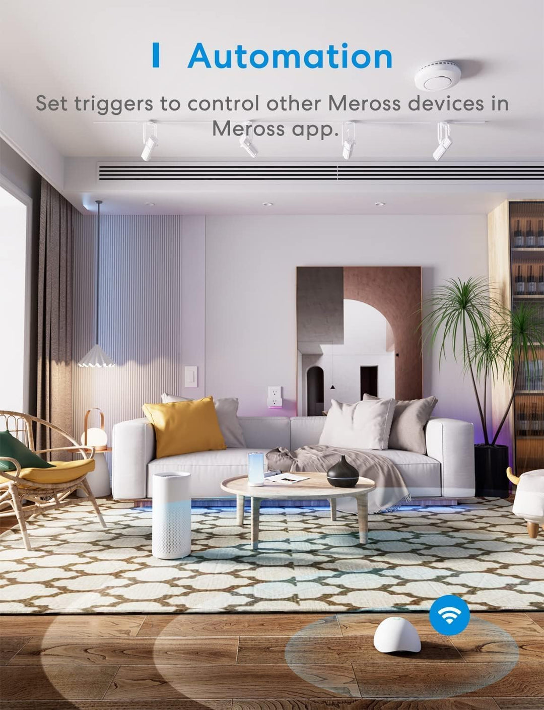 Meross Smart Wassermelder WLAN Wassersensor für HomeKit, Wasseralarm kompatibel mit Apple Home, Alex