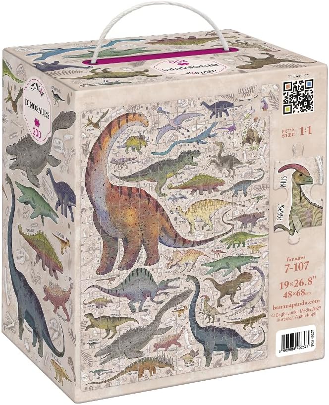 Puzzlove Dinosaurs 200 Teile Lernpuzzle für Kinder 7+, Bodenpuzzle Dinosaurier Dinosaurier (200 Stüc