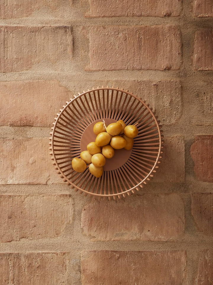 Blomus -LITO- Bowl | Obstschale aus hochwertigem Stahl | Dekoschale mit Streben in Indian Tan | Grös