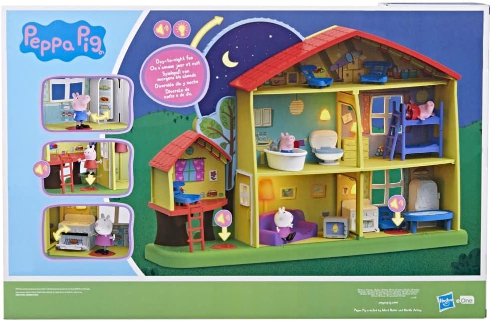 Peppa Pig Peppa’s Adventures Peppa's Playtime to Bedtime House Pre-school Toy, Speech, Light and Sou