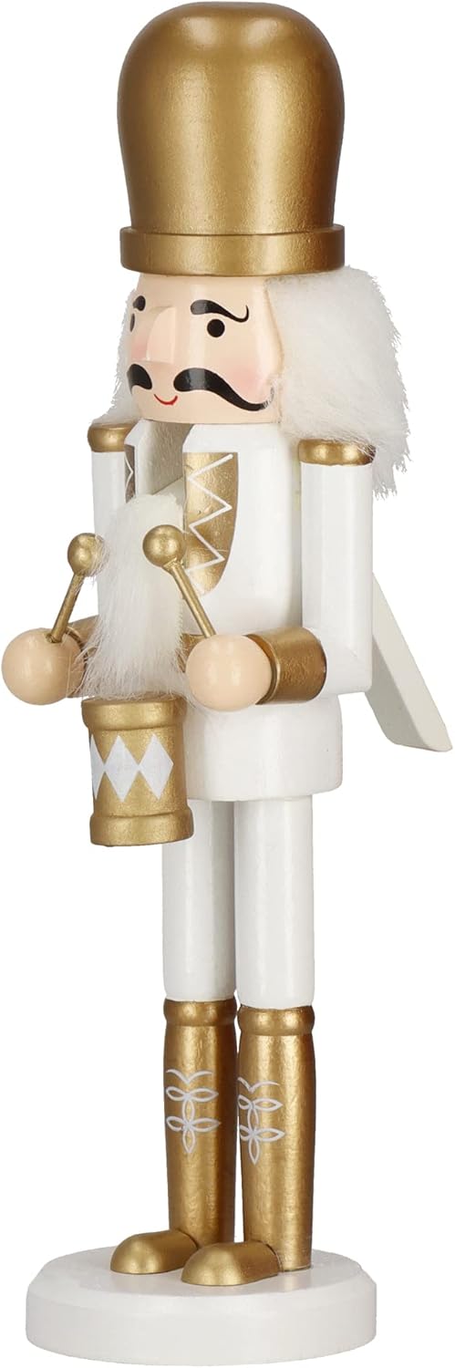 SPRINGOS Dekofigur Nussknacker Figur aus Holz Soldat mit Trommler 30,5 cm Weihnachtsdekoration Holzf