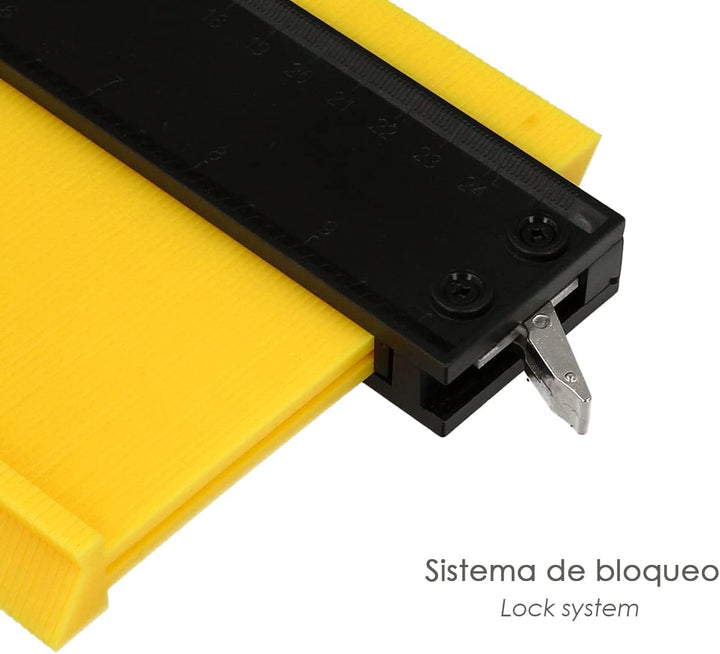 MAURER 7020405 Konturenmesser 130x250 mm mit Schloss, Formmessgerät, Profilduplizierer, präzise, ein