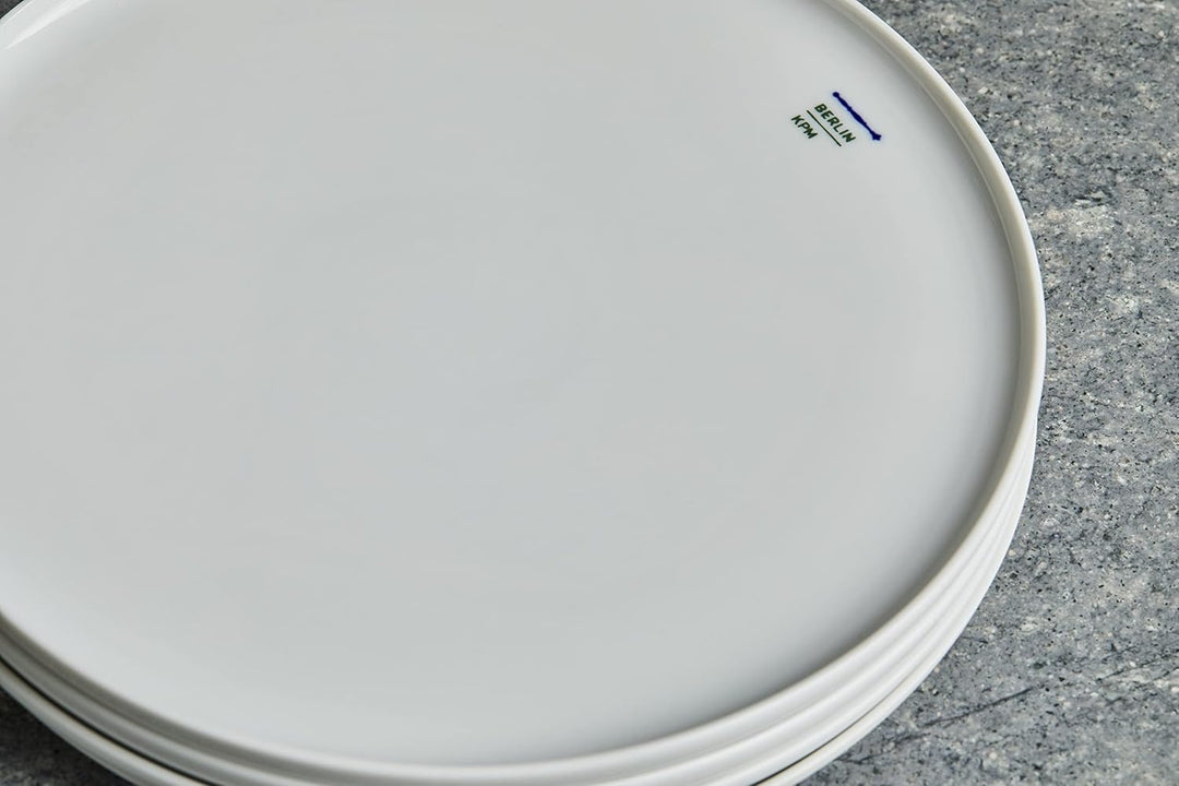 KPM Berlin LAB Teller-Set 26cm 2tlg., Porzellan, Speiseteller, Porzellanteller, handmade, weiss im G