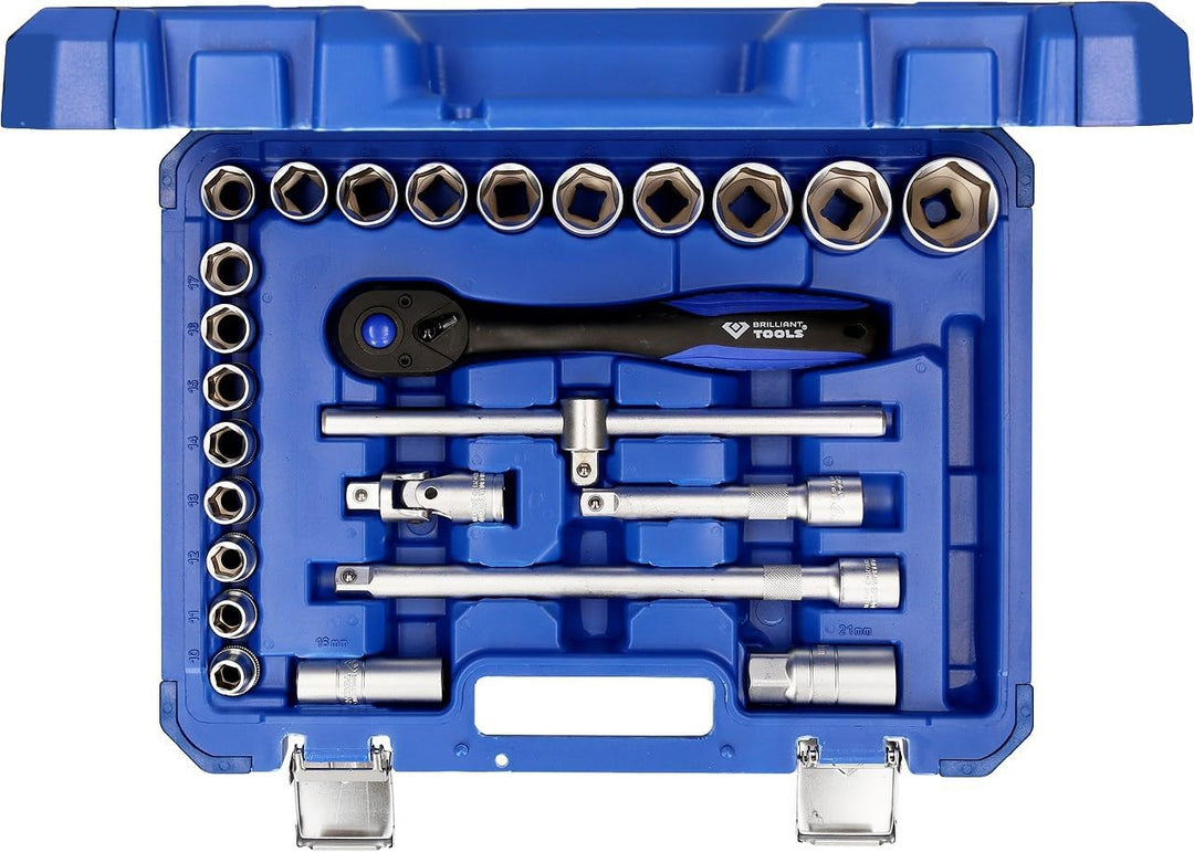 BRILLIANT TOOLS BT022025 1/2" Steckschlüssel-Satz, 25-tlg [Powered by KS TOOLS] 25-tlg. 1/2", 25-tlg