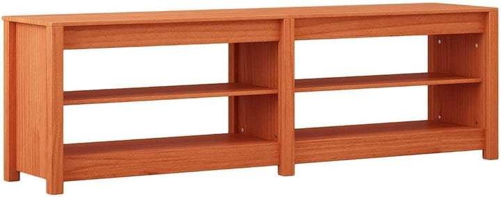 vidaXL Schuhbank mit Regal mit Speicher Wachsbraun 160 x 36,5 x 50 cm, Stylische Flurmöbel, rechteck