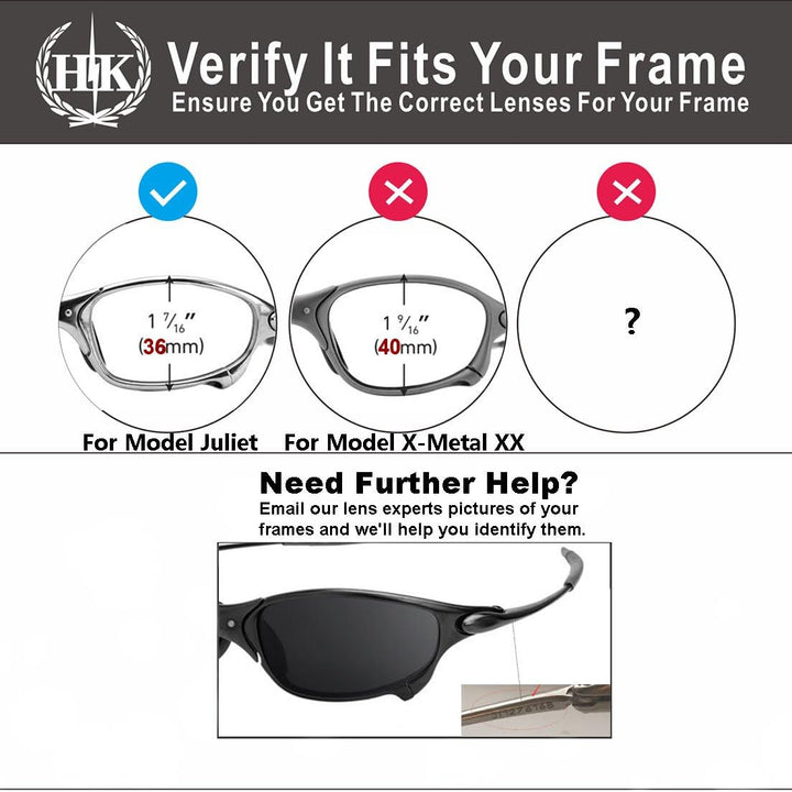 HKUCO Plus Mens Replacement Lenses For Oakley Juliet - 4 pair