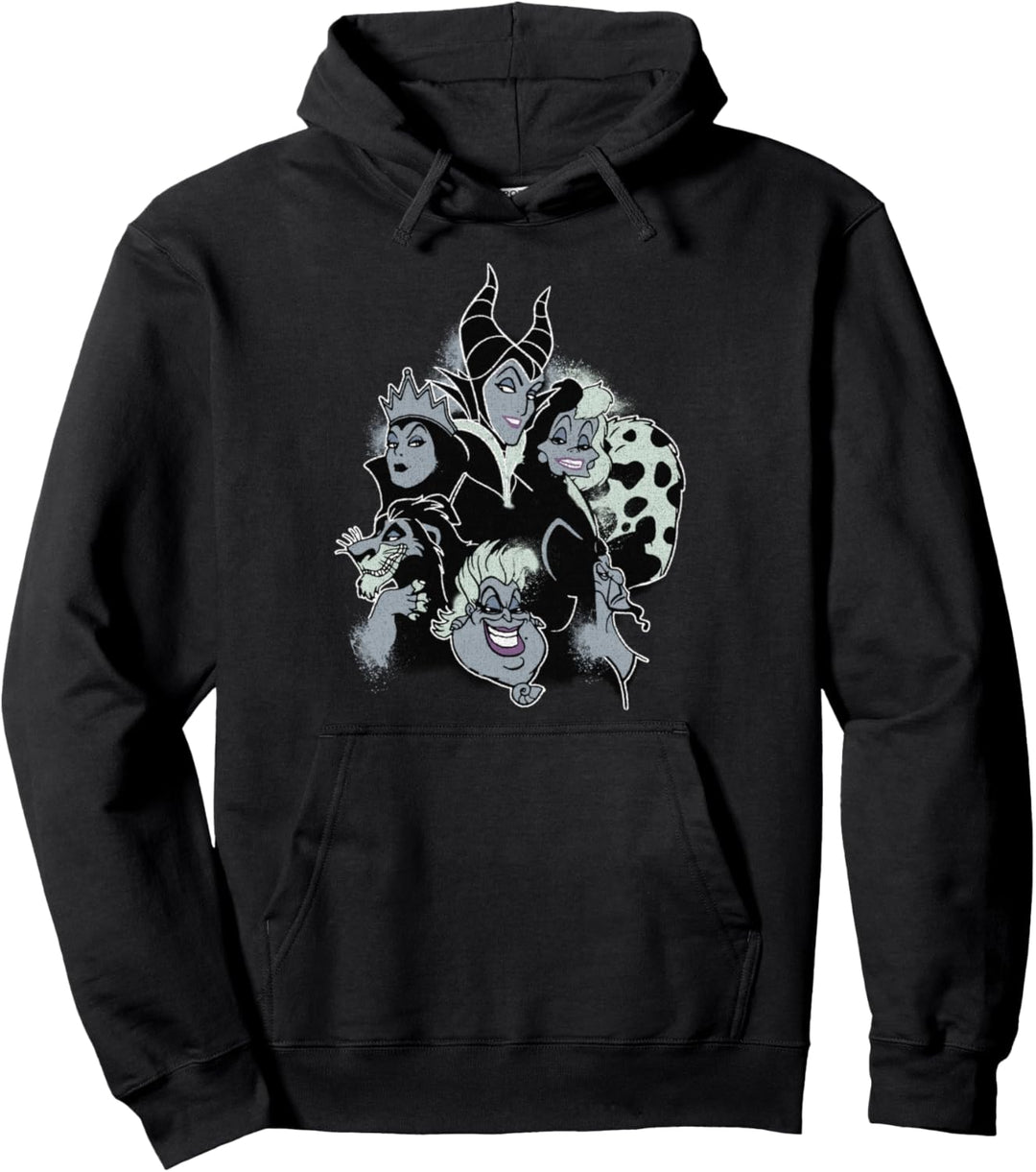 Disney Villains Faded Head Mashup Pullover Hoodie