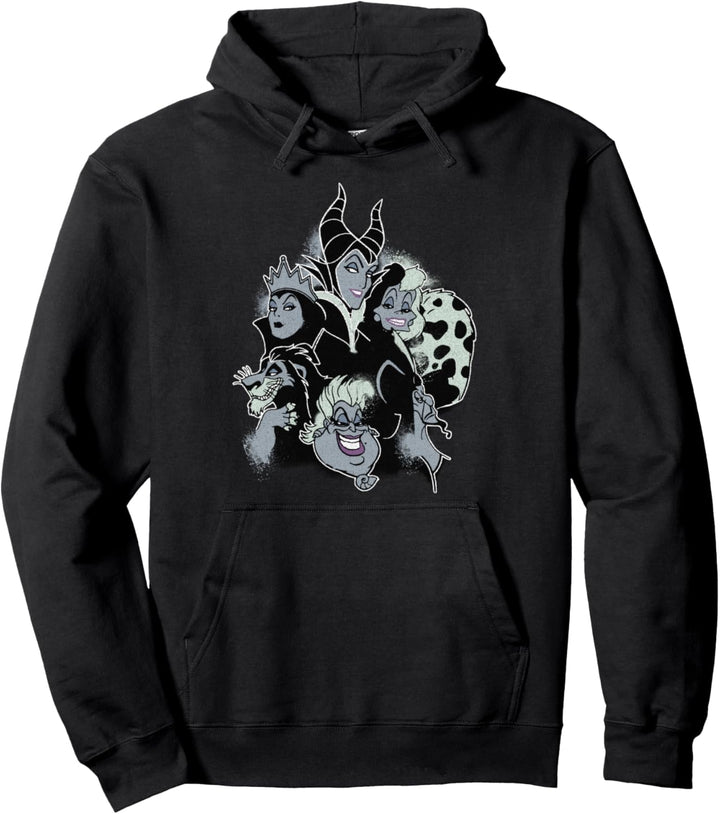 Disney Villains Faded Head Mashup Pullover Hoodie