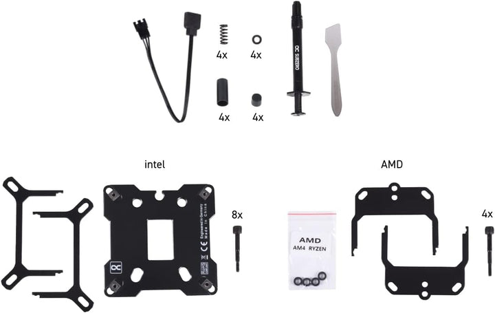 Alphacool 13083 Eisblock XPX Aurora Edge - Full Brass Chrome Digital RGB CPU Kühler Wasserkühlung