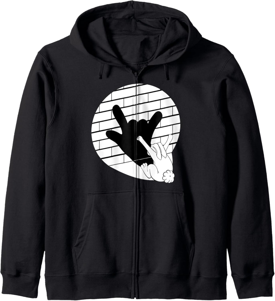 Hase Schattenfigur Kaninchen Pulli als Party Kapuzenjacke
