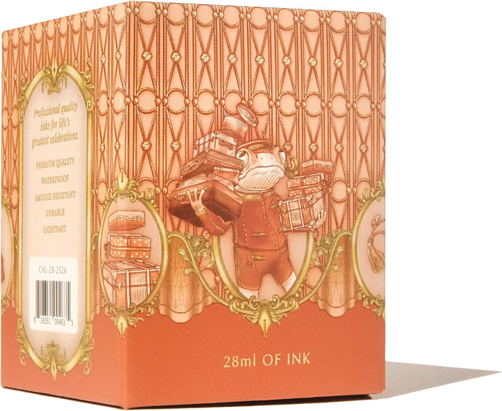 Ferris Wheel Press, Calligraphy Ink, Burnt orange with gold shimmer, 28ml, Burnt orange with gold sh