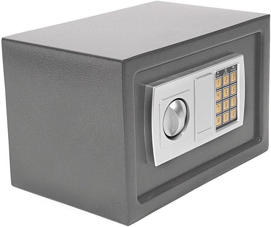 Elektronischer Tresor mit Zahlenschloss und 2×Notschlüssel, Tresor Klein, Möbelsafe, Wandtresor, Möb