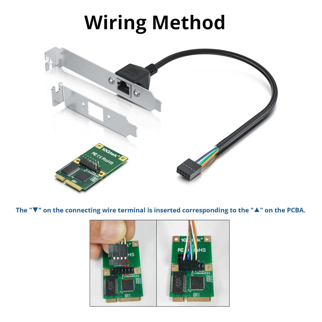 Mini PCIe 1G Ethernet Network Card (Intel I210AT), 30-cm Cable Length, Single Port RJ45, Mini Pice I