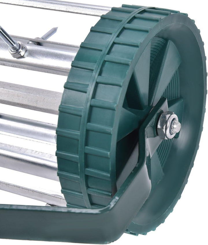 DREAMADE Rasenlüfter Walze, Rasenrolle mit 43 cm Breite, vertikutierer Rasenwalze, Rasenbelüfter 45c