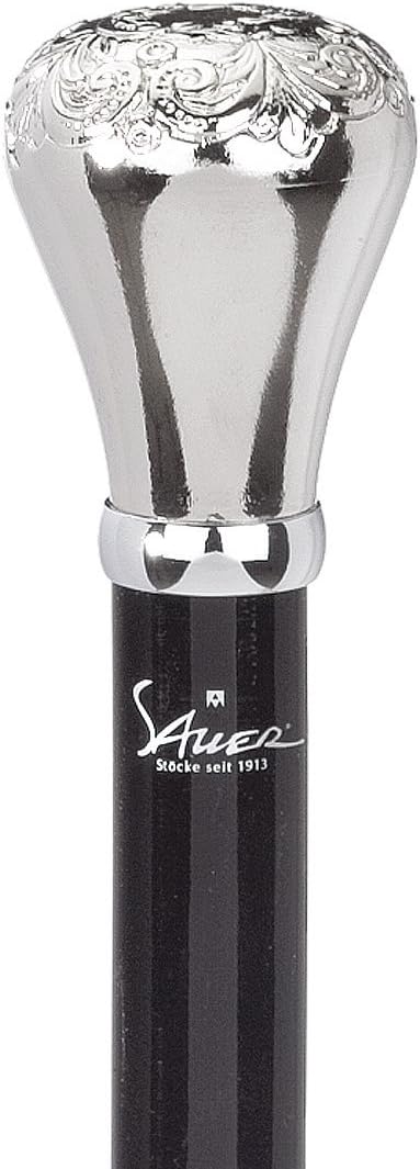 Gehstock Frackstock Silver mit ziseliertem Chromknauf 1 Stück (1er Pack), 1 Stück (1er Pack)