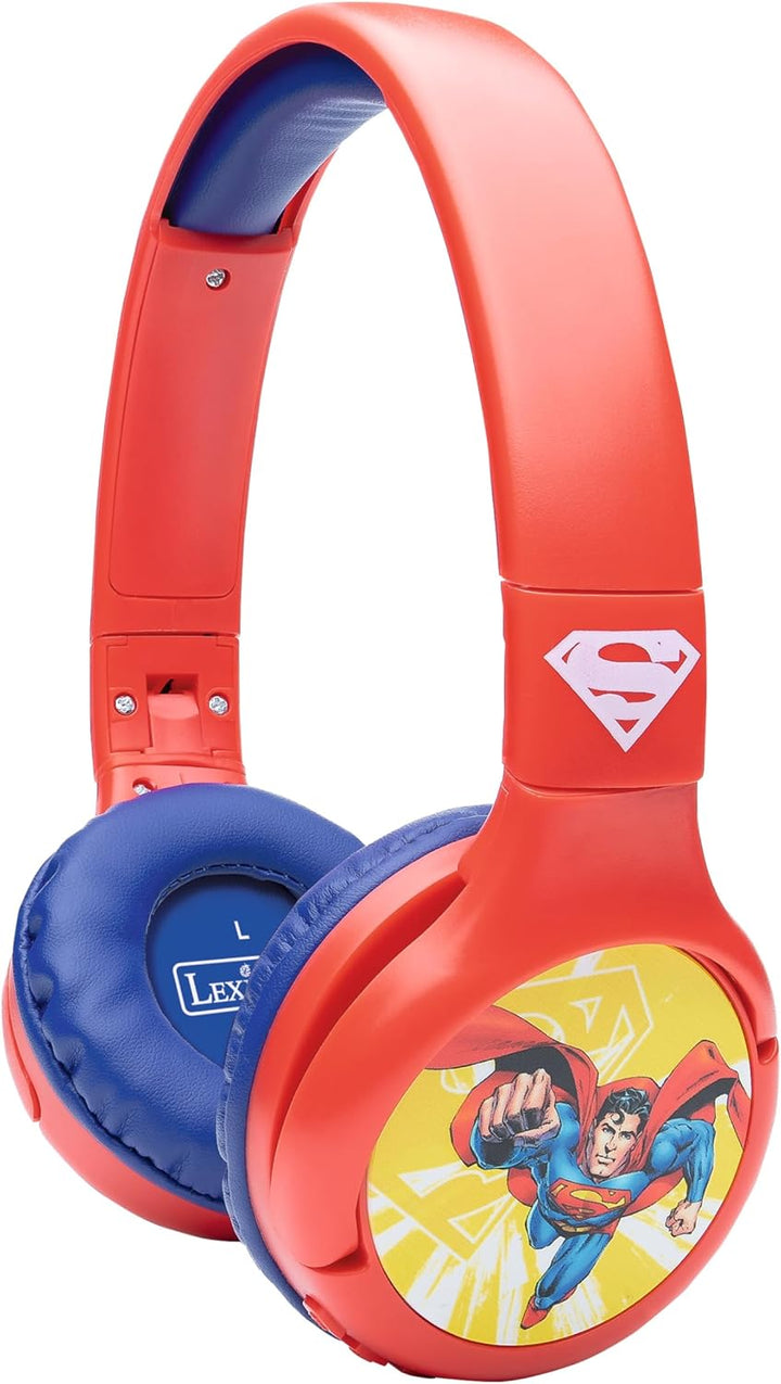 Lexibook - Superman - Kinderkopfhörer 2-in-1 Bluetooth und Kabel – Stereo, kabellos, mit Kabel, laut