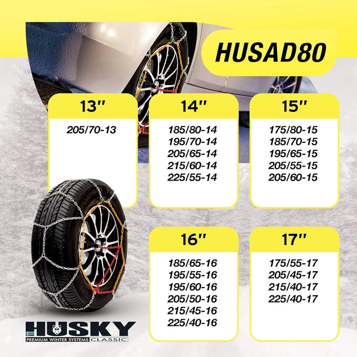 Sumex HUSAD80 KN80 Husky Advance Schneeketten 9 mm, HUSAD80