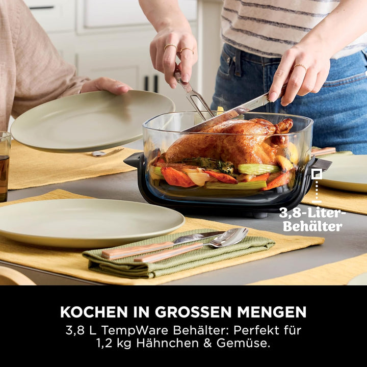 Ninja CRISPi tragbare Air fryer Heissluftfritteuse, 3,8 l, 4-in-1: Heissluftfrittieren, Braten, Warm