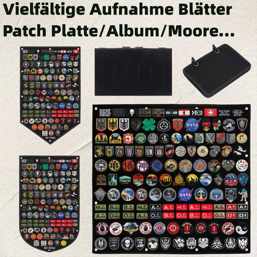 114x76cm XXL Patch-Display-Platte,Hängend Patch-Sammeltafel,Taktische Militär Patch Holder Platte Kl