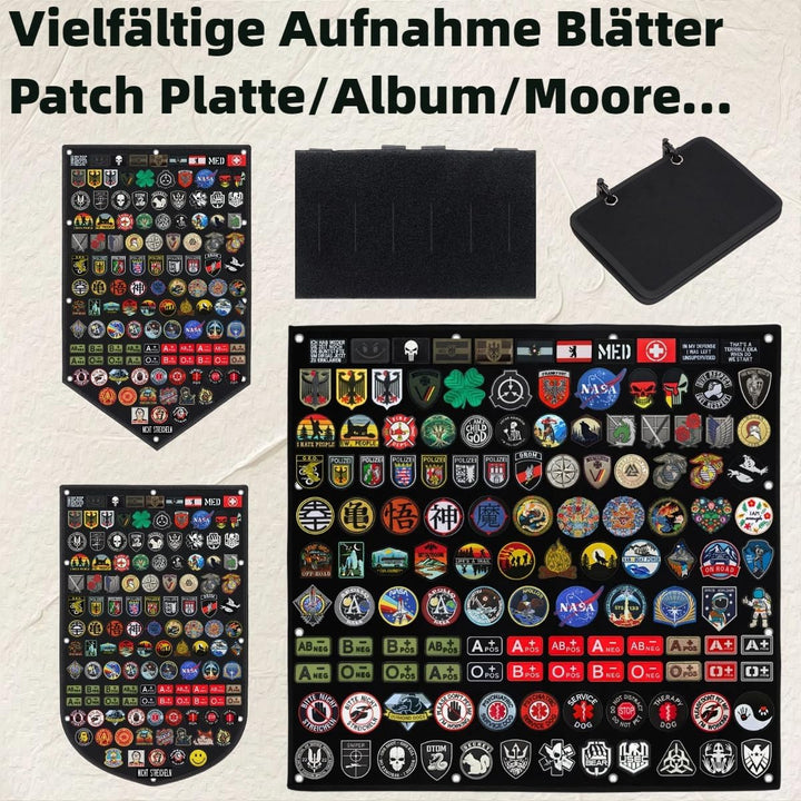 114x76cm XXL Patch-Display-Platte,Hängend Patch-Sammeltafel,Taktische Militär Patch Holder Platte Kl