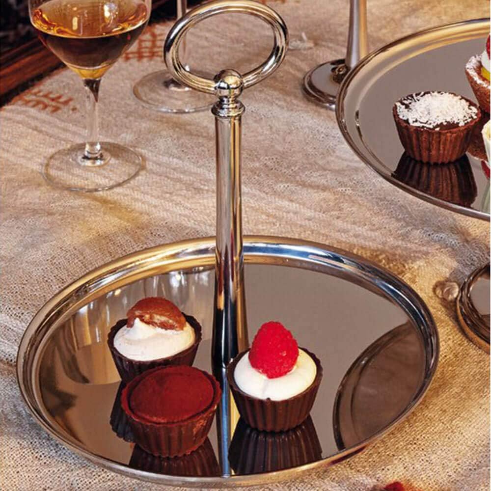 Sambonet Rosenthal Gebäckschale, Snackschale, Gebäckständer - Elite - Edelstahl 18/10 rostfrei - Ø18