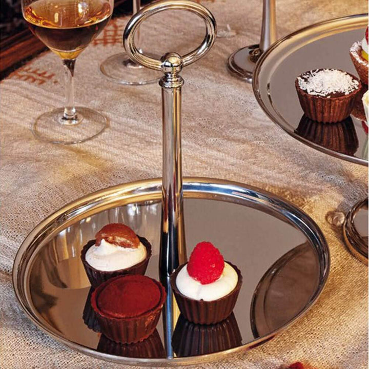 Sambonet Rosenthal Gebäckschale, Snackschale, Gebäckständer - Elite - Edelstahl 18/10 rostfrei - Ø18