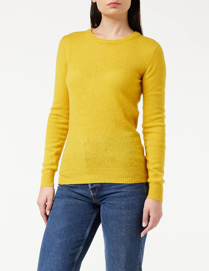 SPARKZ COPENHAGEN Damen Pure Cashmere O-Neck Pullover XS Gelb (Tuscan Sun 362), XS Gelb (Tuscan Sun