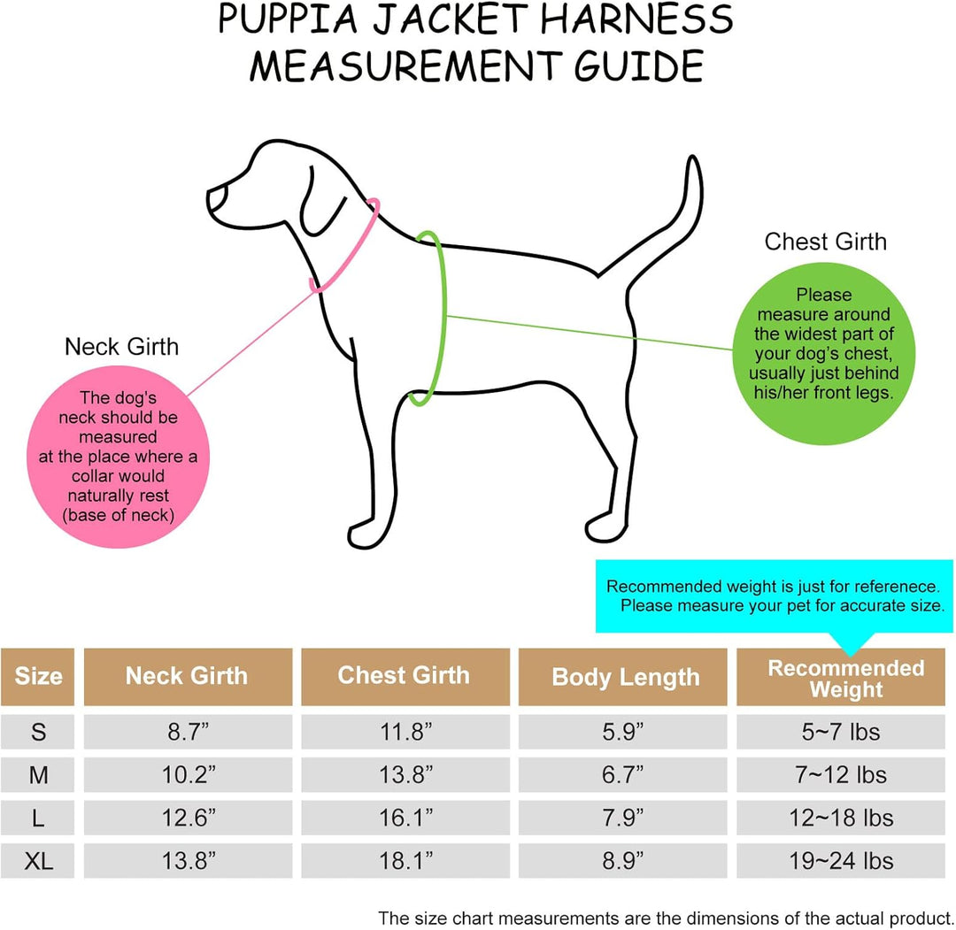 Puppia Jace Jacket Hundegeschirr Pullover Warm Winter Rautenmuster für kleine und mittelgrosse Hunde