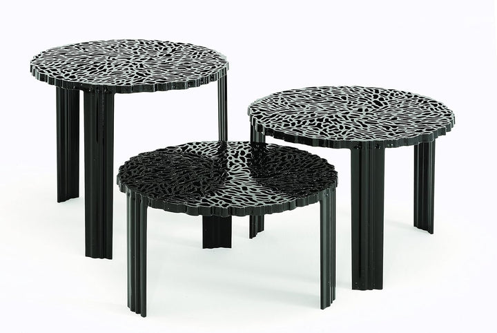 Kartell 08500NE T-Table Möbel, schwarz, 50 x 50 x 28 cm H. 28 cm Nero, H. 28 cm Nero