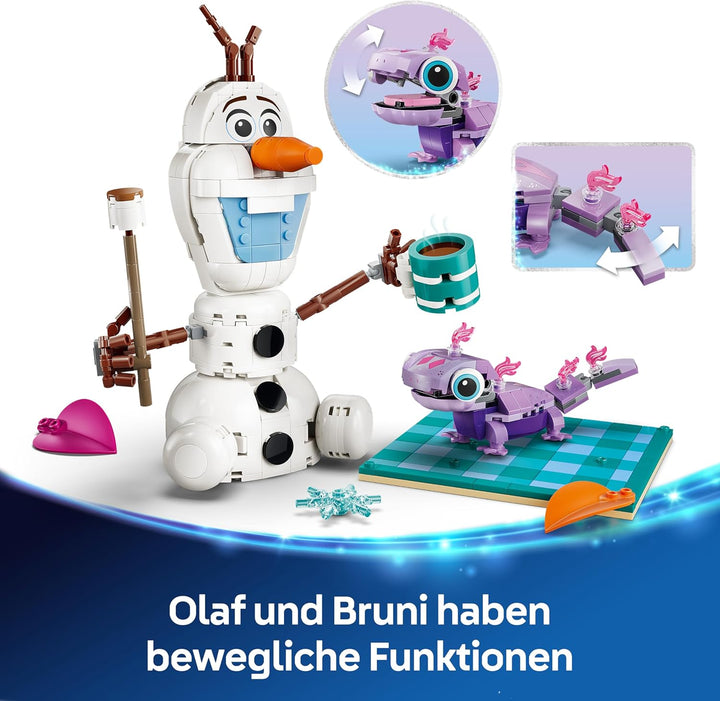 LEGO ǀ Disney Frozen Picknickspass mit Olaf und Bruni - Schneemann Figur mit Picknickdecke und Zubeh