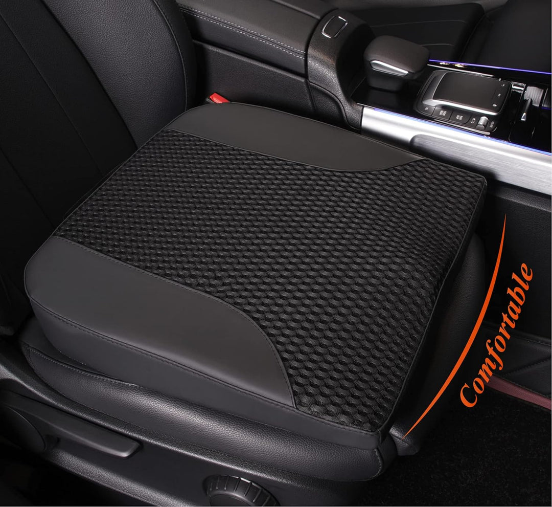 kingphenix Autositzkissen aus Memory Foam – Erhöht die Sitzhöhe, lindert Rückenschmerzen – Ideal für