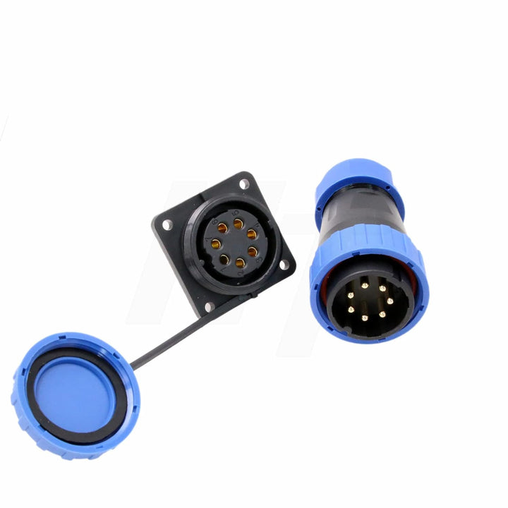 HangTon TY28 7 Pin 25A männlich weiblich Luftfahrt wasserdichten Stecker Kabel Stecker Buchse Schrau