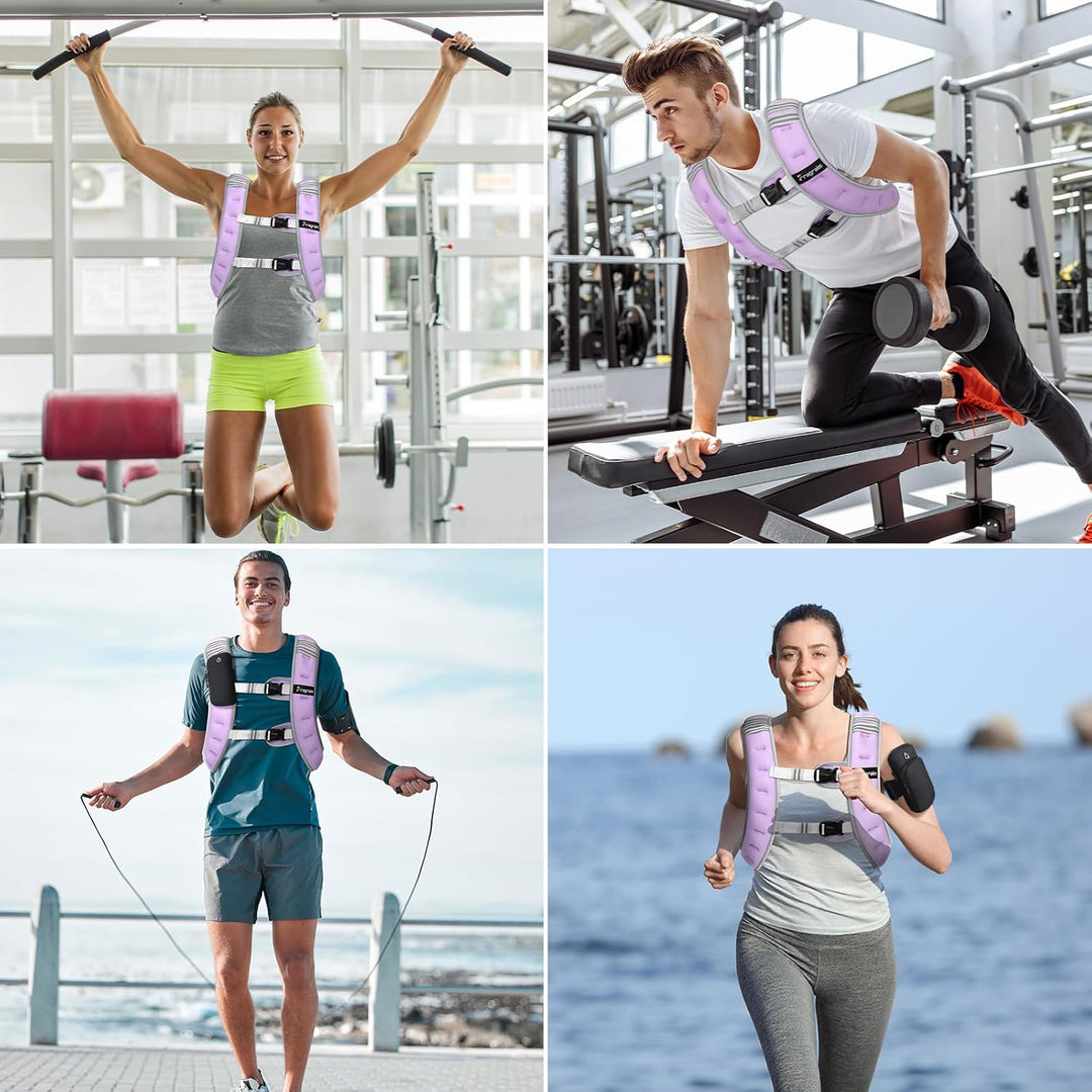 Fragraim Gewichtsweste, 6 kg/8 kg/10 kg/12 kg/16 kg Gewichtsweste für Frauen Herren mit reflektieren