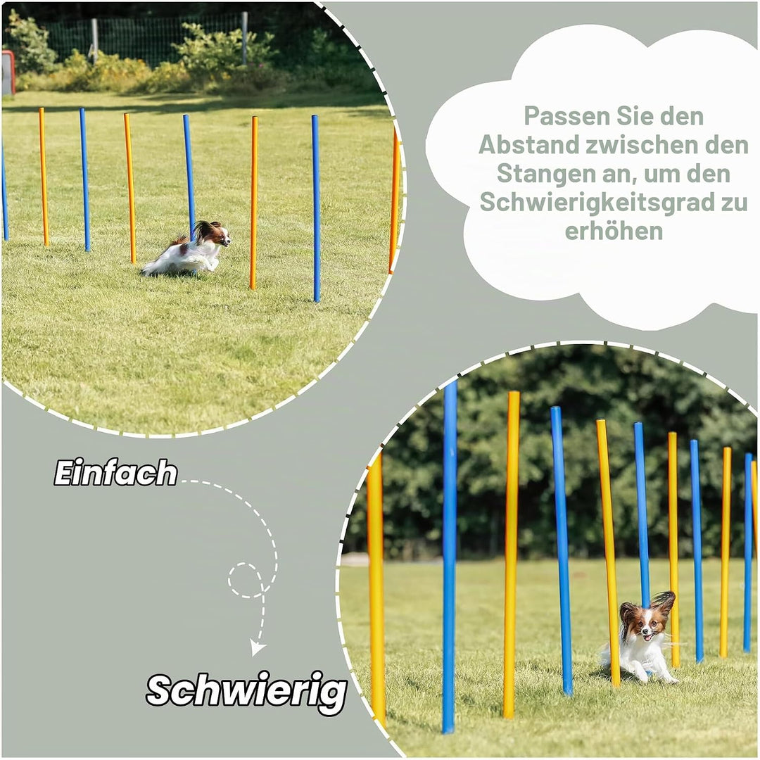 Trixie Agility Slalom, 12 Stangen, 115×ø 3 cm