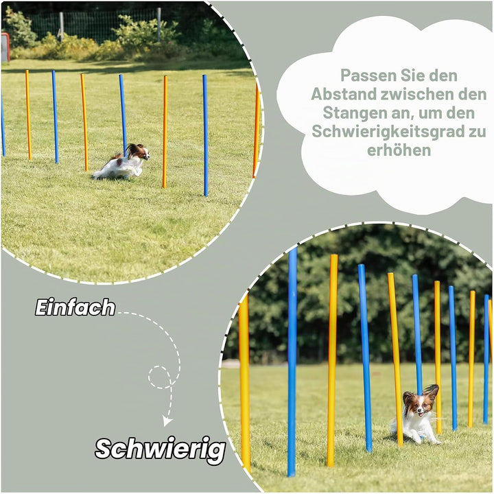 Trixie Agility Slalom, 12 Stangen, 115×ø 3 cm
