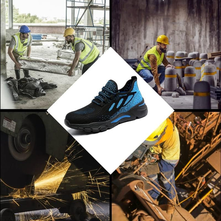HYCOPROT Sicherheitsschuhe Herren Damen Stahlkappe Sneaker Leicht Atmungsaktiv Arbeitsschuhe Stahlka