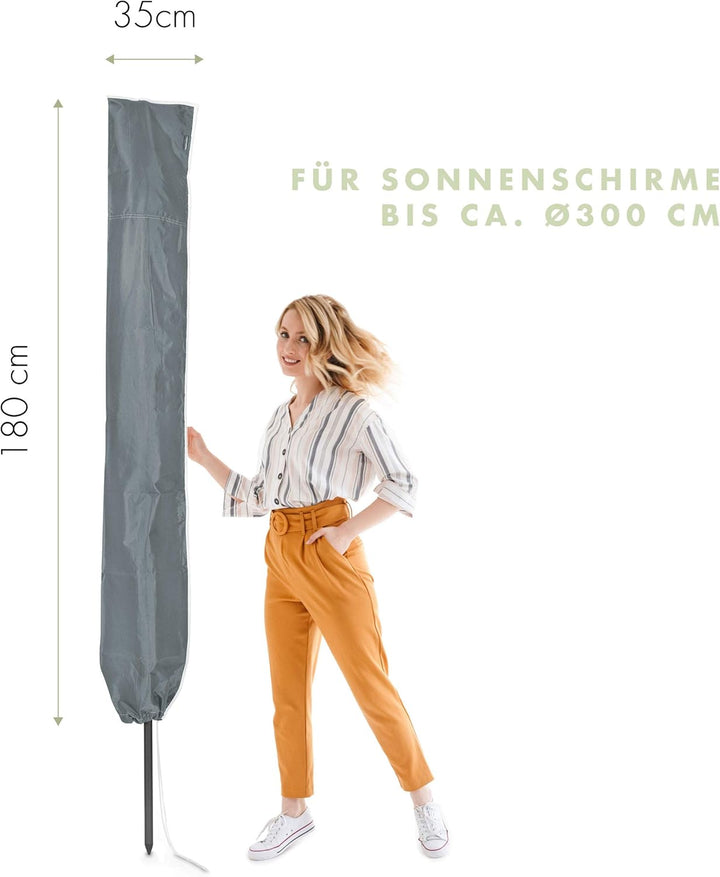 Purovi Schutzhülle für Sonnenschirme, Grau, 35x180 cm 180x 35 cm