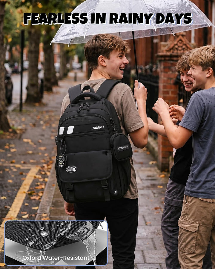 Amythe Schulrucksack Jungen Teenager, Gross Rucksack Schule Lässiger Oberstufe Schulranzen Wasserabw