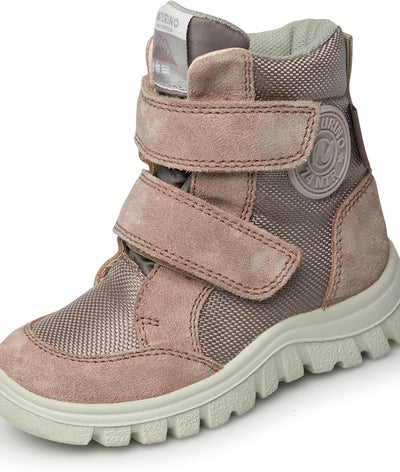NATURINO GEMINAE 2 WP-Stiefel aus Veloursleder und Stoff 23 EU Rosa, 23 EU Rosa