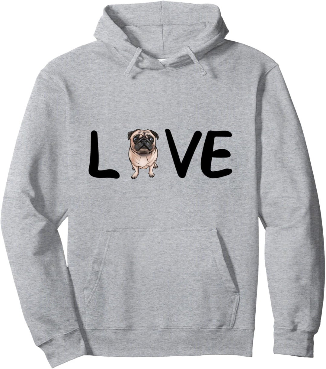 Pug Pulli Mops Mama Mops Liebe Herz Mops Love Pullover Hoodie