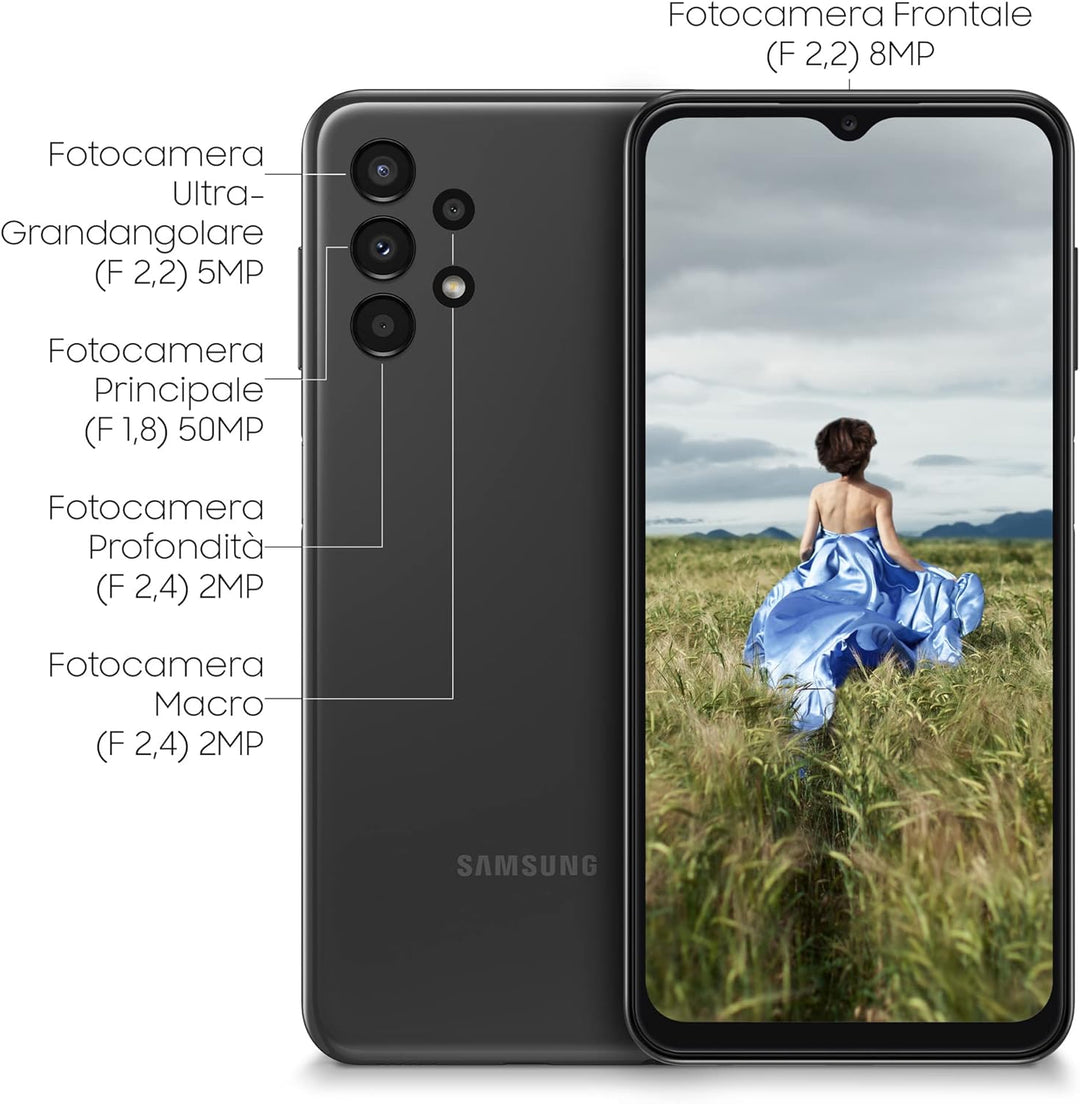 Samsung Galaxy A13 16.8 cm (6.6) Dual SIM Android 12 4G USB Type-C 4 GB 128 GB 5000 mAh Black Entspe