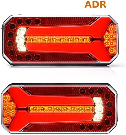 MelTruck® 2x ADR LED Rückleuchte Rücklicht 12V 24V für LKW PKW Anhänger 4 Funktionen E20