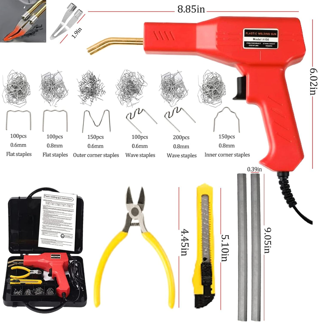220W Kunststoff Schweissgerät, Kunststoff Schweissen Set mit 800PCS Schweissnägel für Auto Stossstan