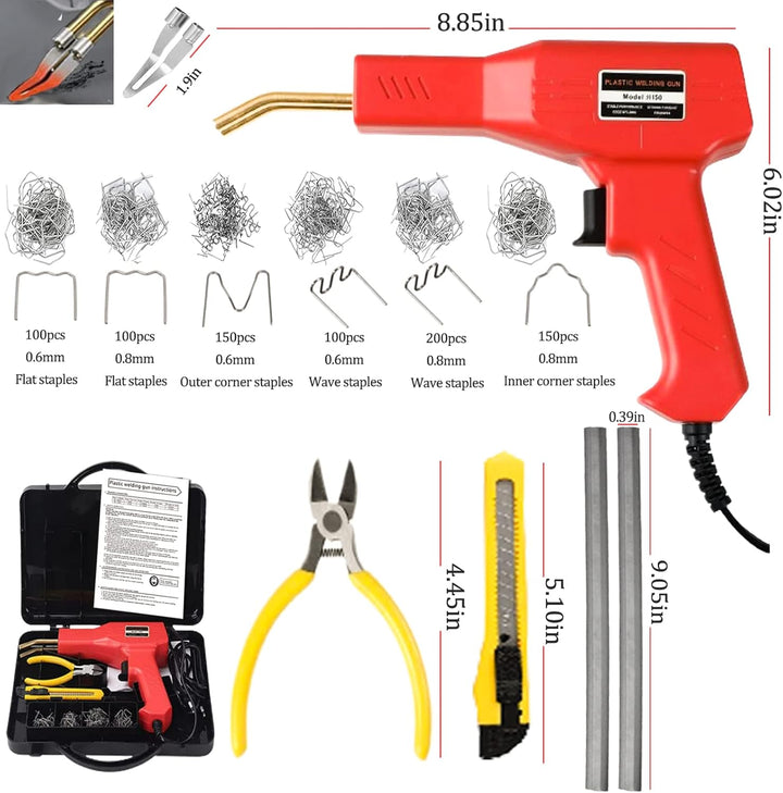 220W Kunststoff Schweissgerät, Kunststoff Schweissen Set mit 800PCS Schweissnägel für Auto Stossstan