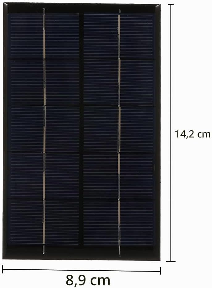 Irishom Tragbares Solar Ladegerät mit USB Anschluss für Handys 2W / 5V Solarpanel Unterwegs Handy La